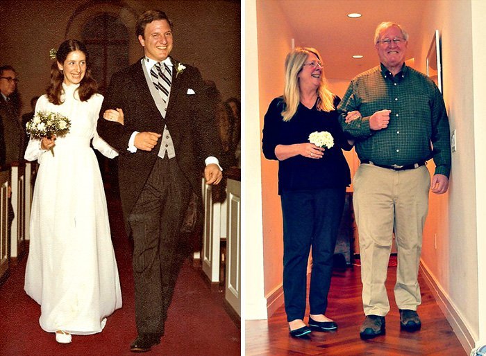 22 Long Term Couples Recreate Old Pictures To Restore Our Faith In True