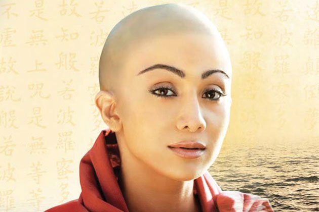 Actress shaved head