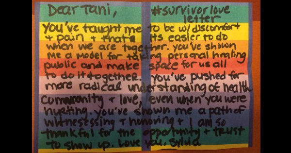 Sexual Assault Survivors Write Love Letters To Themselves Using 