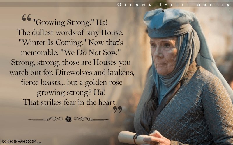 20 Quotes By Olenna Tyrell That Prove Her Words Cut Deeper Than