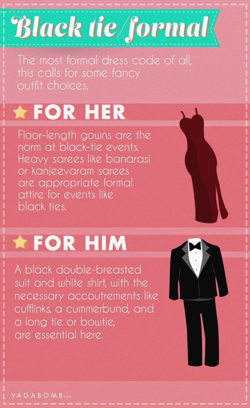 black tie event dress code