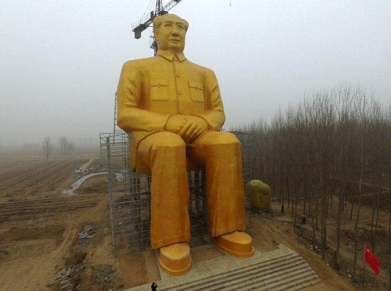 This 121 Ft, Gold Plated Statue Of Mao Zedong In China Is Something You