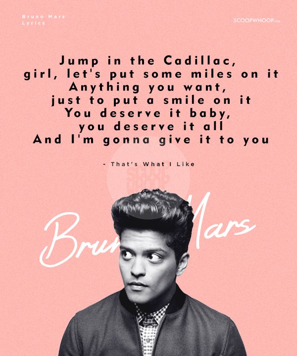 15 Bruno Mars Lyrics That Prove Why He Is The Current Generation S