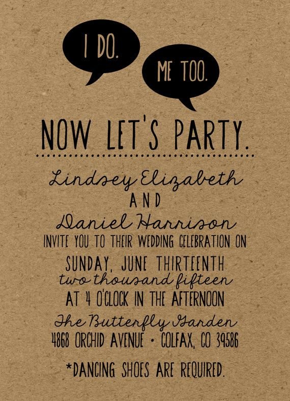 VagabombPicks Quirky, Funny, Elegant Invitation Cards