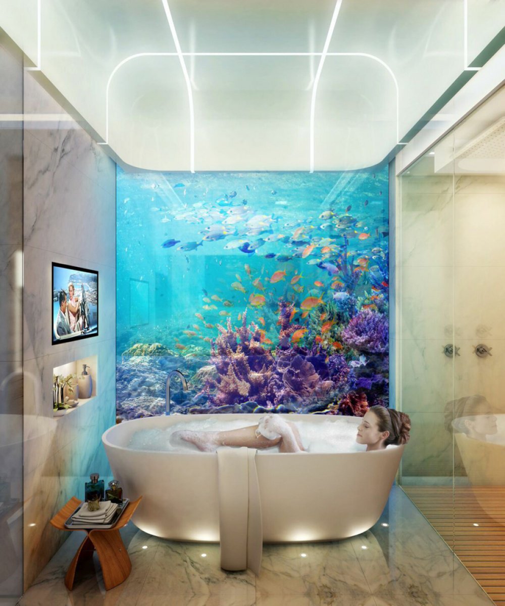 Dubais Floating Villas With Underwater Bedr