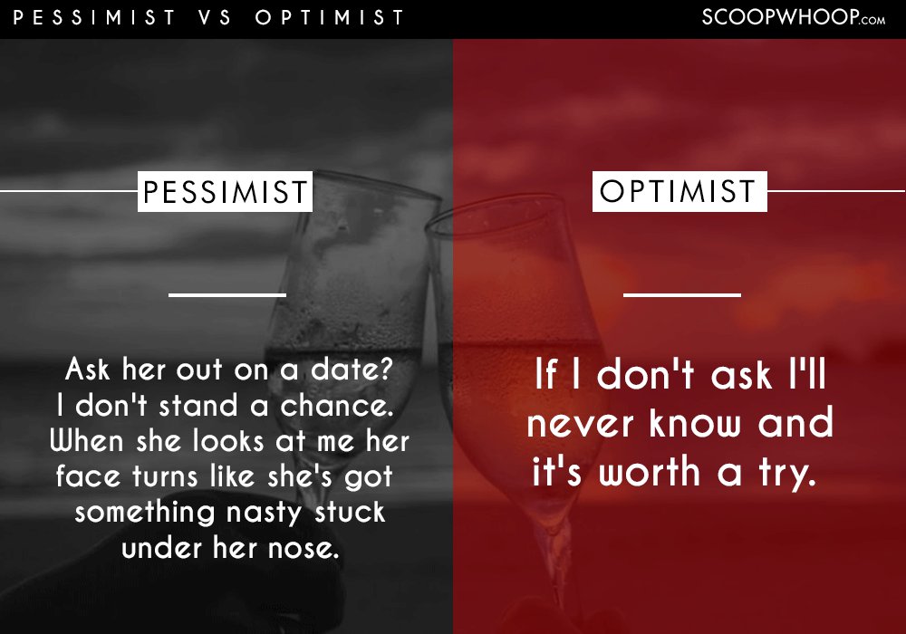 These Posters Perfectly Explain How A Pessimist & An Optimist Deal With ...