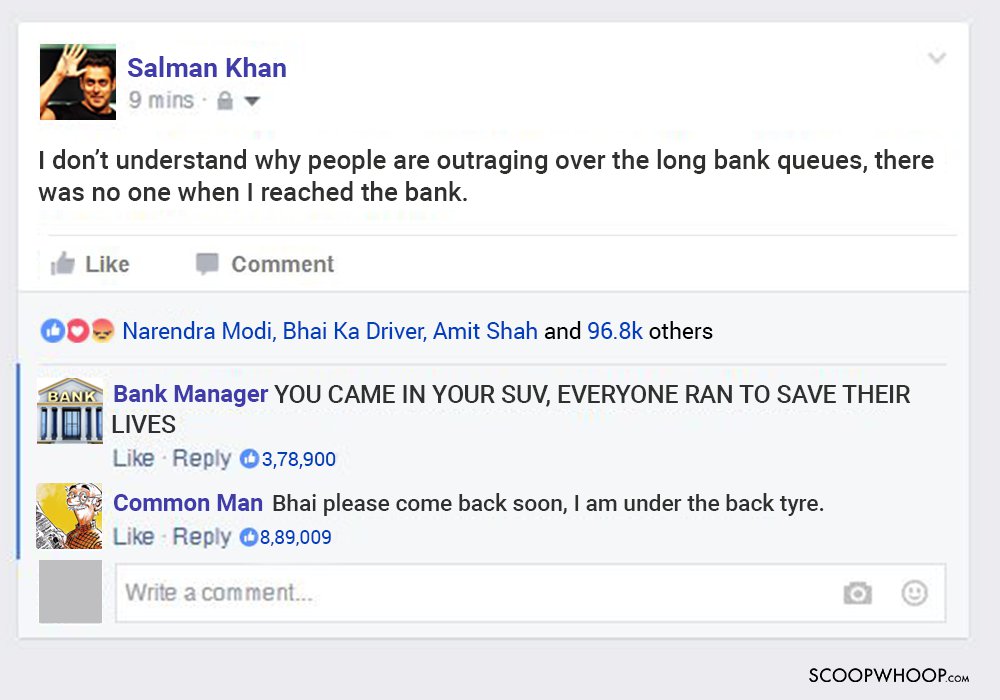 These Funny Celebrity Fb Statuses About Demonetisation Are  Fake But  Hilarious