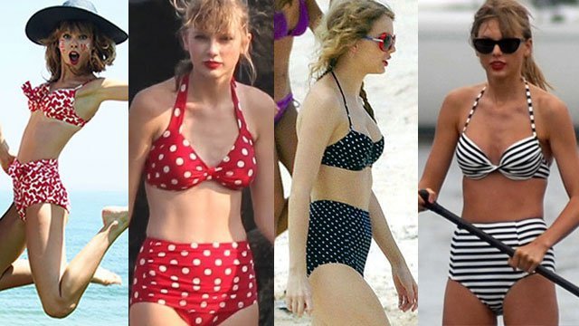 taylor swift high waisted bikini