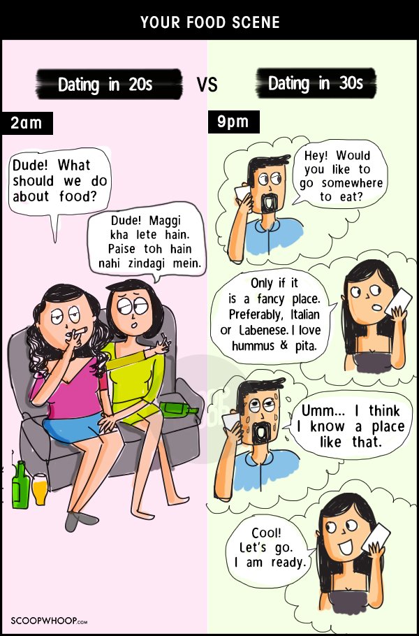 These Comics Perfectly Sum Up The Differences Between Dating In Your 20s And 30s 