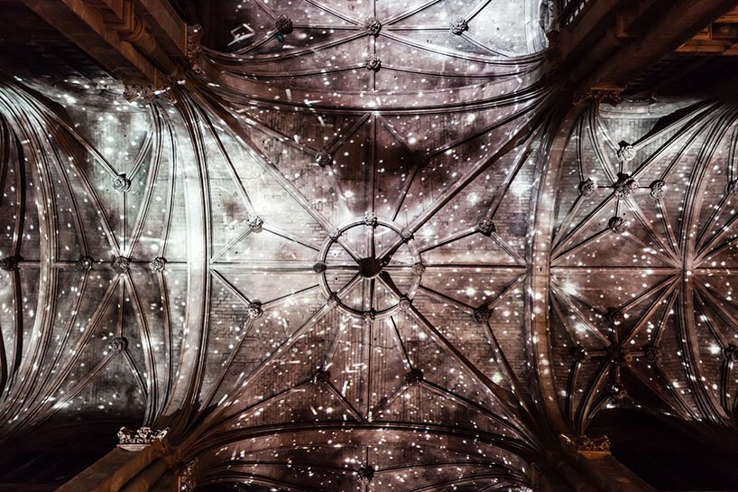 A Virtual Reality Sky Was Projected Above A Parisian Church