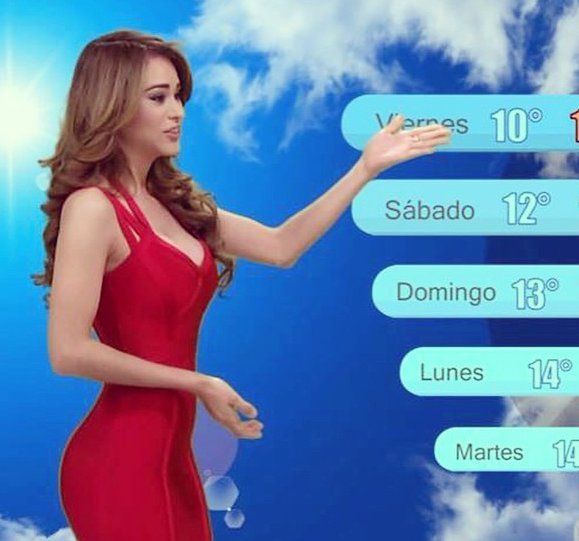 Weather girl in mexico