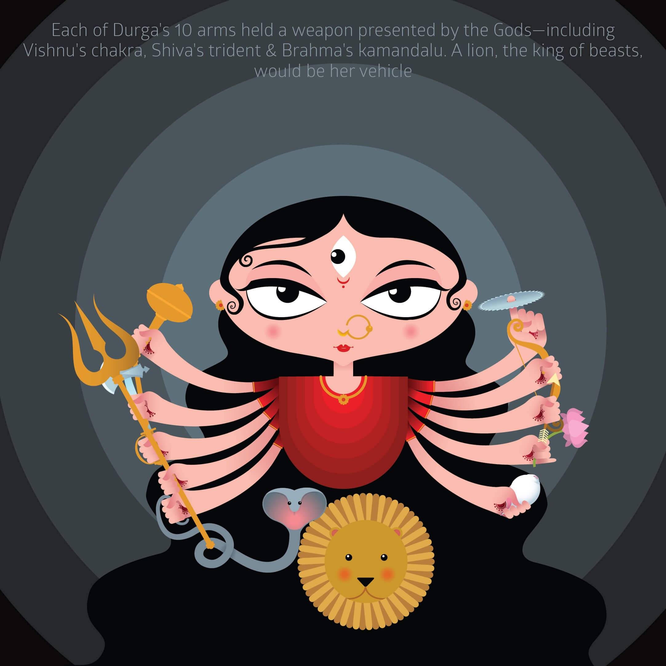 This Cute Illustration of Durga and Mahishasur's Story Will Be Loved by  Kids and Adults Alike