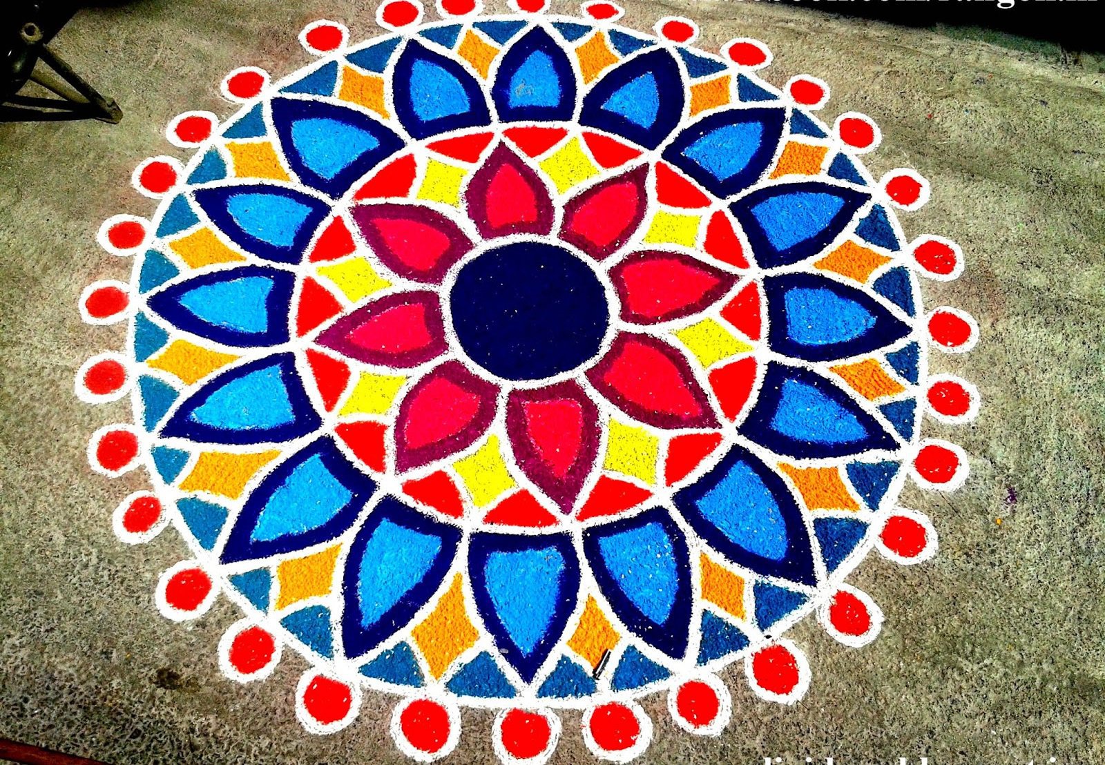 How To Make Easy Rangoli With Chalk at Thomas Leffel blog