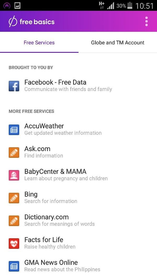 free basics by facebook account