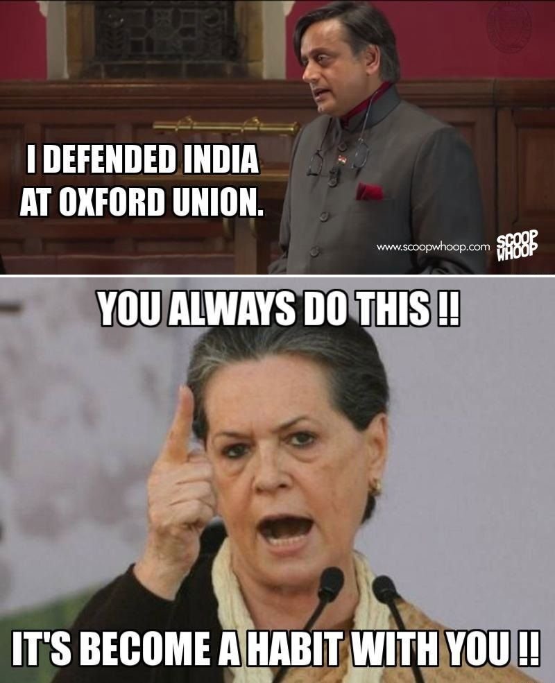 These Funny Sonia Gandhi Shashi Tharoor Memes Explain What Went Down Between Them 3794