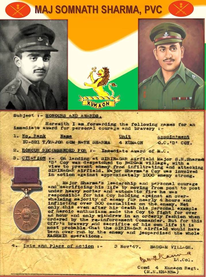 Remembering Major Somnath Sharma, The First Indian To Be Awarded The ...
