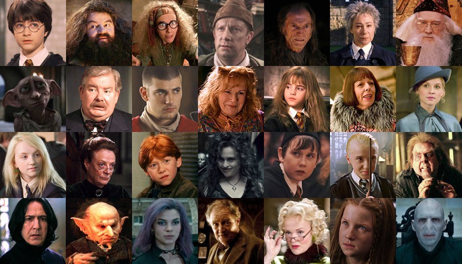 The characters in harry potter - plmbo