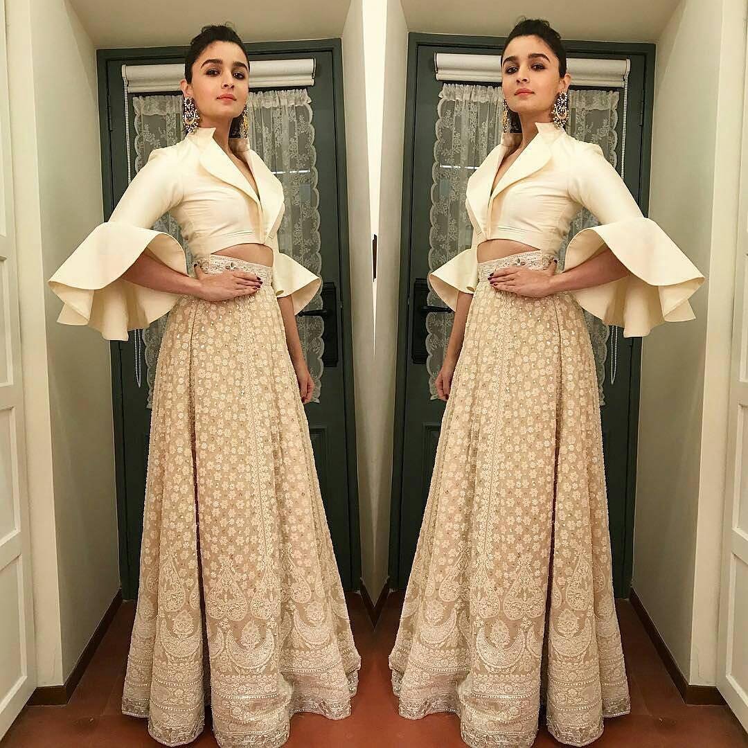 alia bhatt crop top and skirt