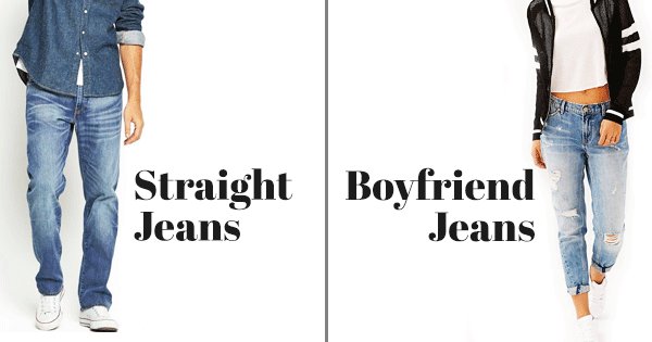 different type of levi jeans