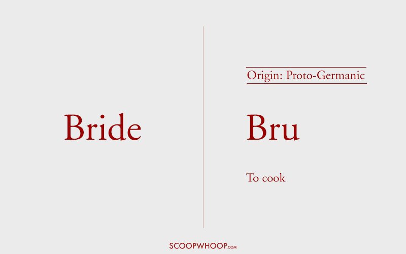 The Origins Of The Words Bride And Groom May Have Been