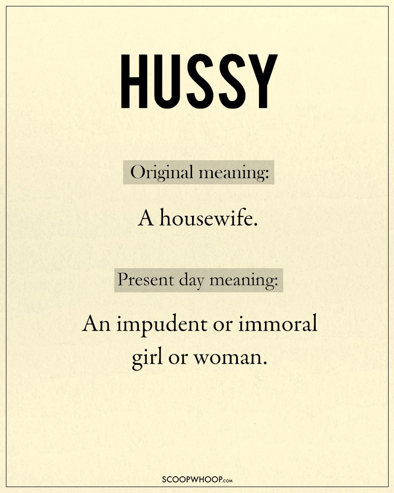 11 English Words That Degrade Women But Used To Mean Something Entirely