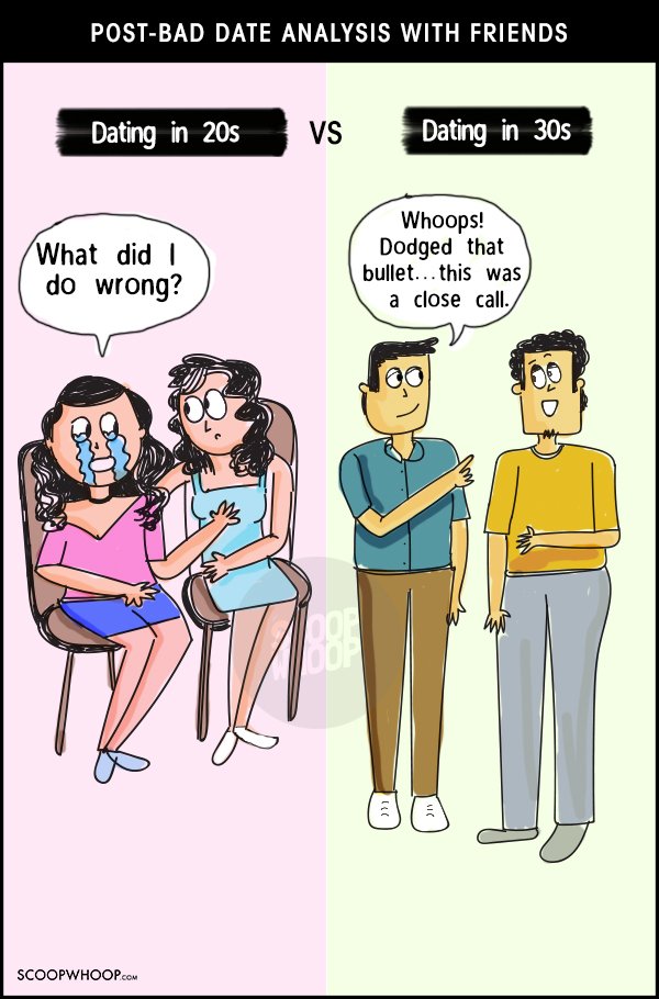 These Comics Perfectly Sum Up The Differences Between Dating In Your 20s And 30s