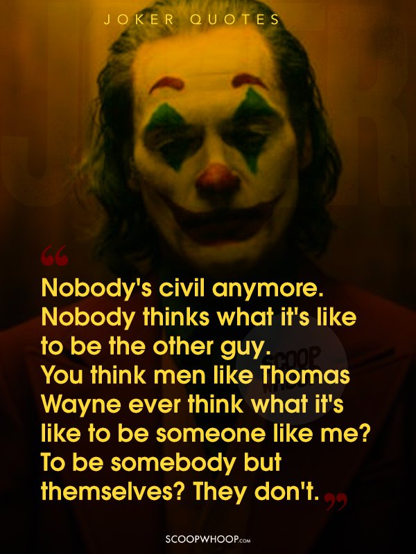 15 Famous Joker Movie Dialogues | 15 Best Joker Movie Quotes