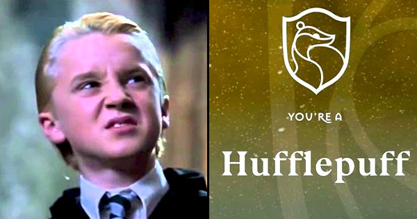 Draco Malfoy, Aka Tom Felton Got Sorted Into Hufflepuff IRL. Sorting
