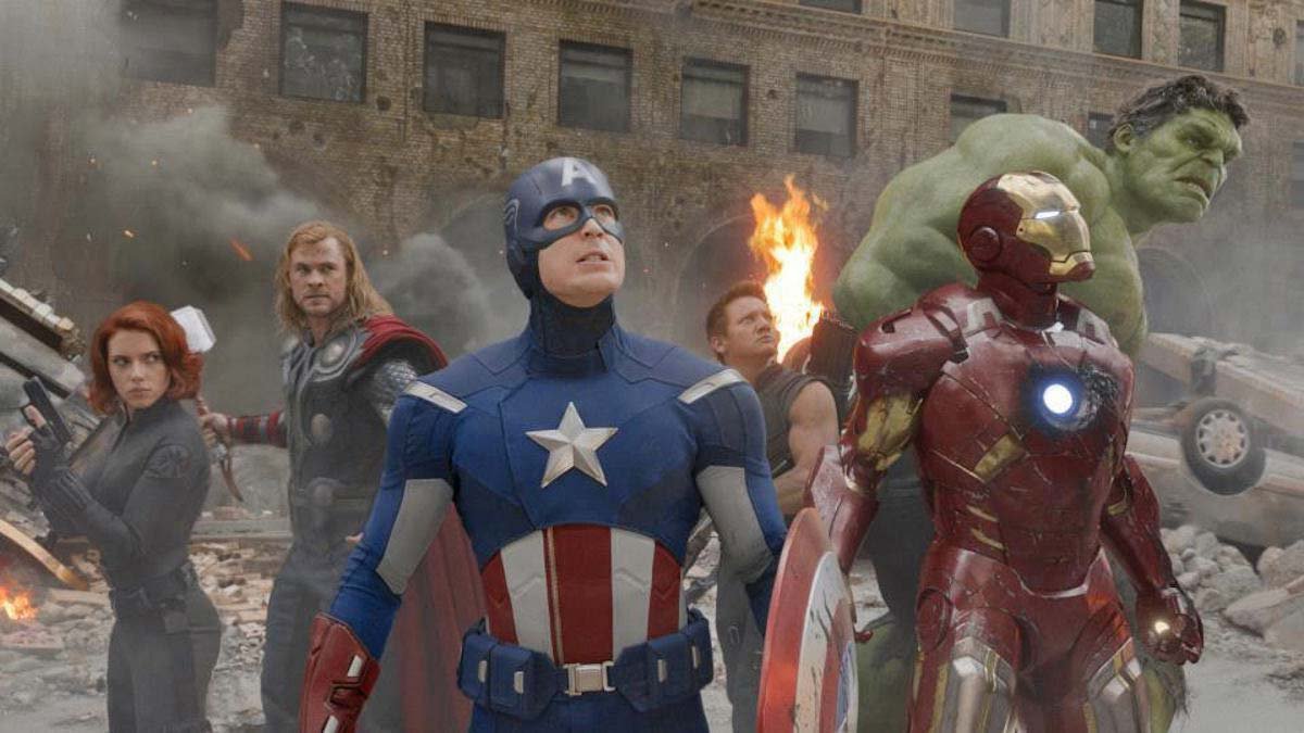 Captail America, Thor, Iron Man, Black Widow, Hulk and Hawkeye