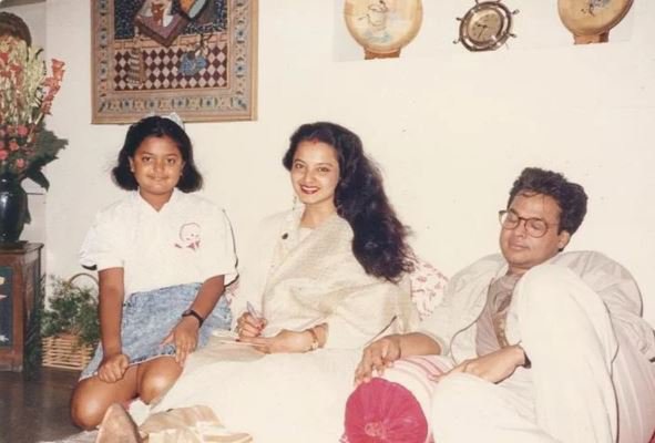 rekha with her husband