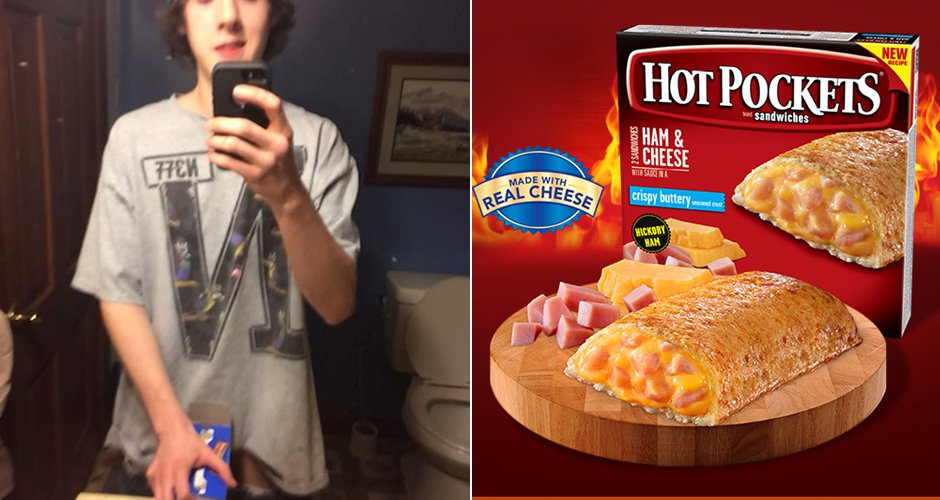 10. This teenager decided to have sex with a packet of a ham and cheese Hot ...