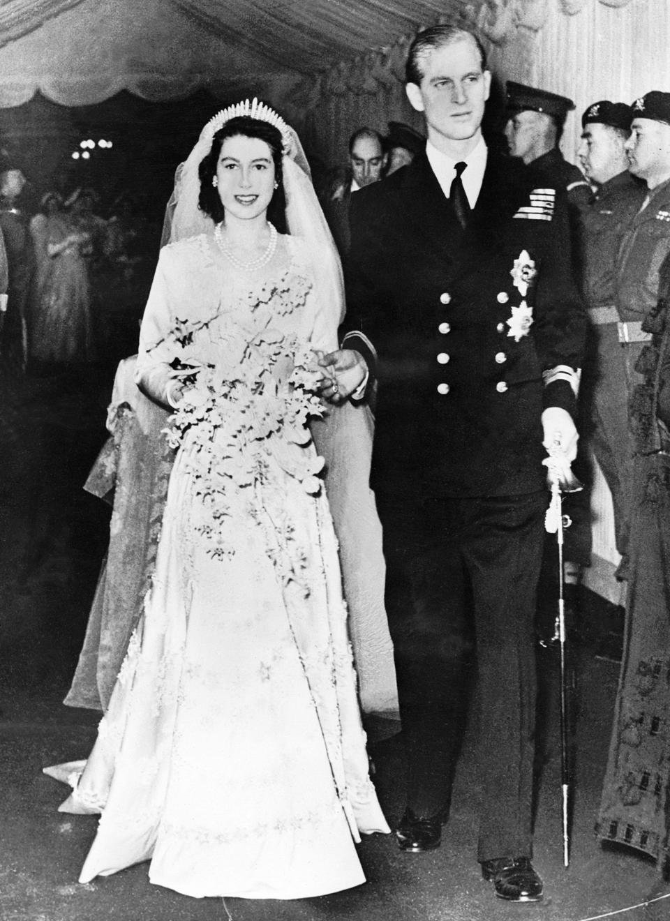 12 Photos Of Prince Phillip And Queen Elizabeth's Wedding