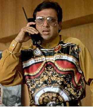 Govinda in a mustard printed shirt