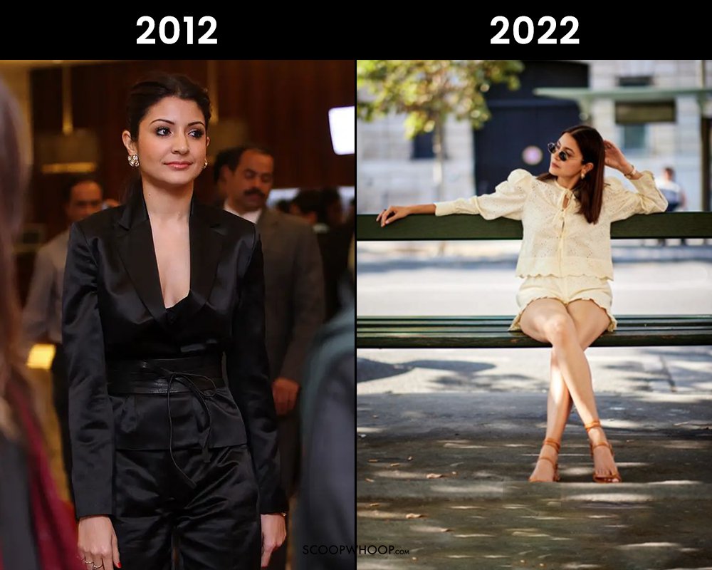 anushka sharma 2012 vs 2022
