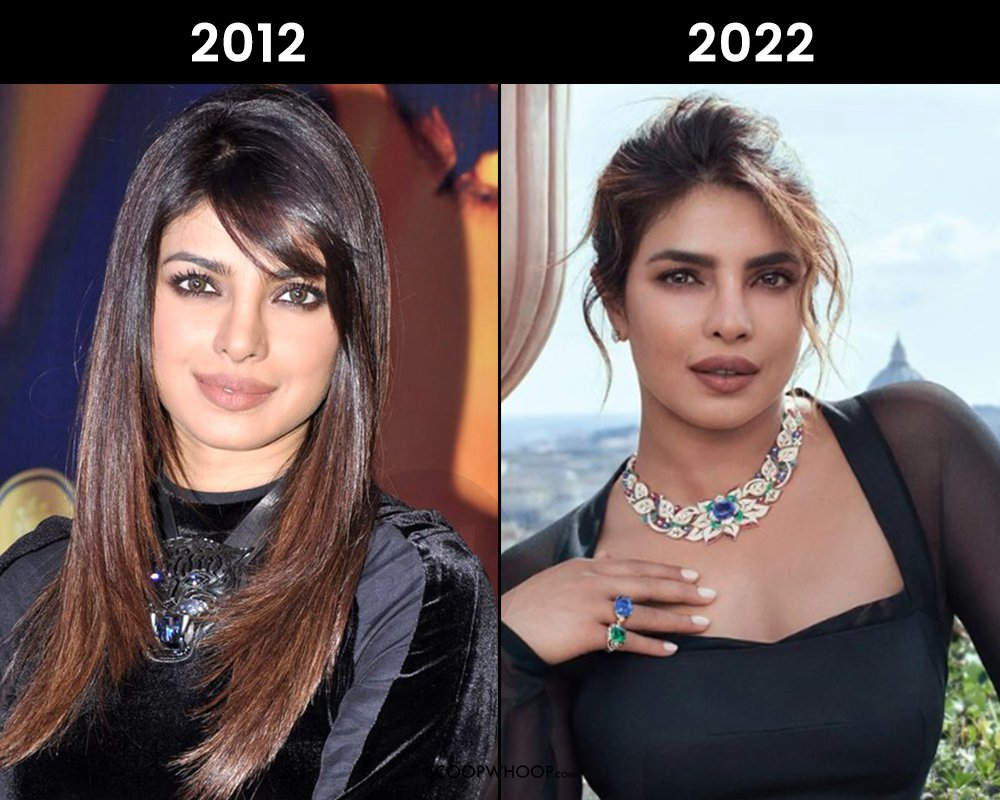 Priyanka chopra then vs now
