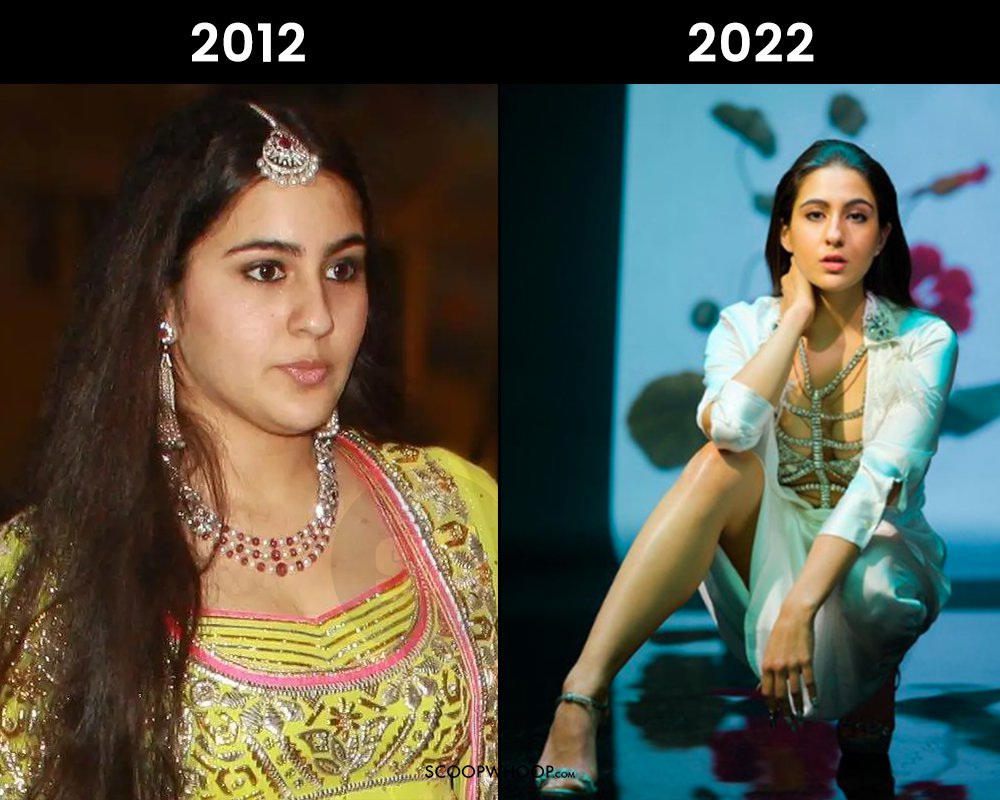 sara ali khan 2012 vs 2022
