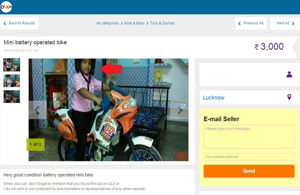 bike for baby olx