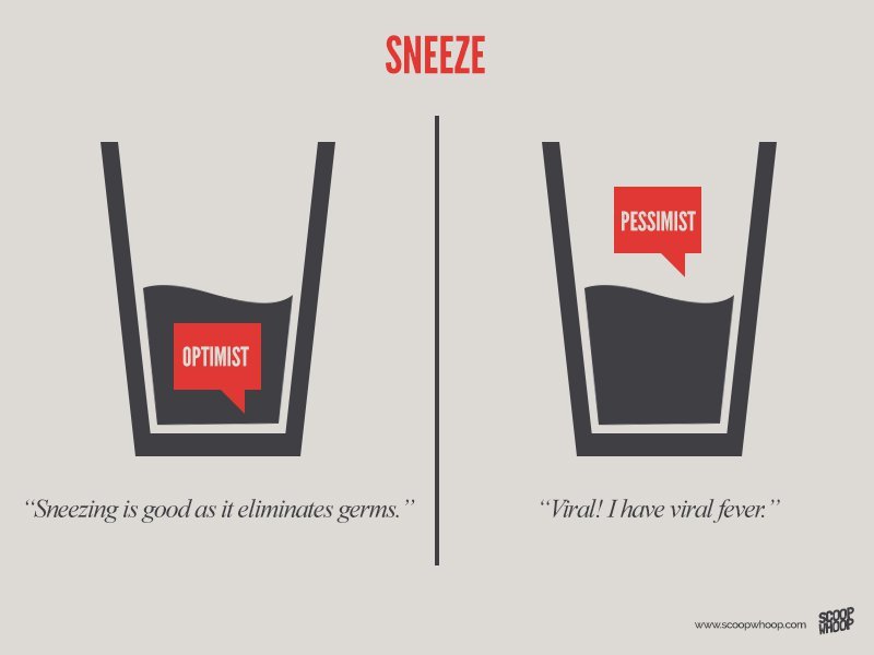 Heres How An Optimist Looks At Things Vs How A Pessimist Looks At Things