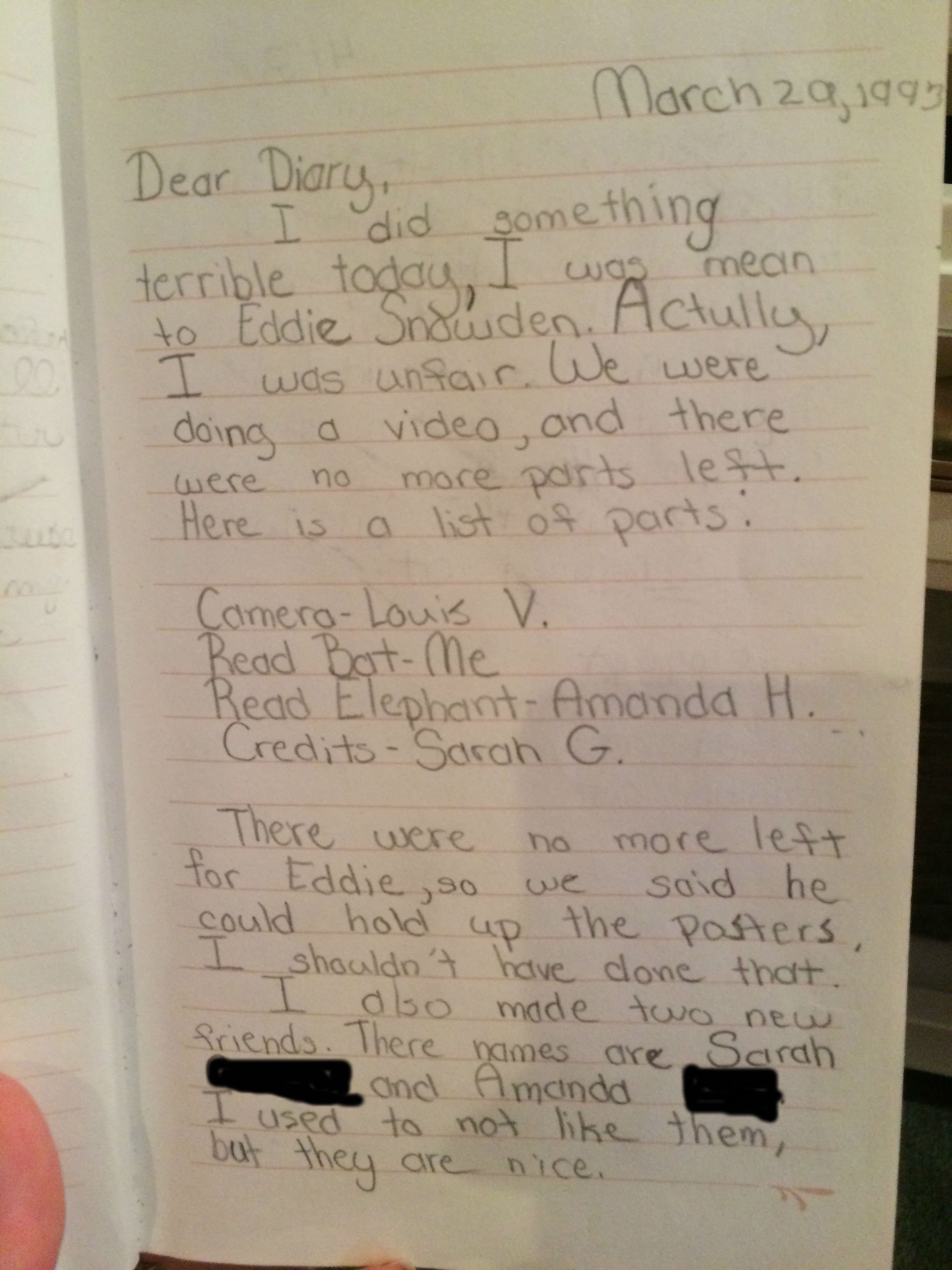 Woman Discovers Childhood Diary And Realizes That She Bullied A Certain ...